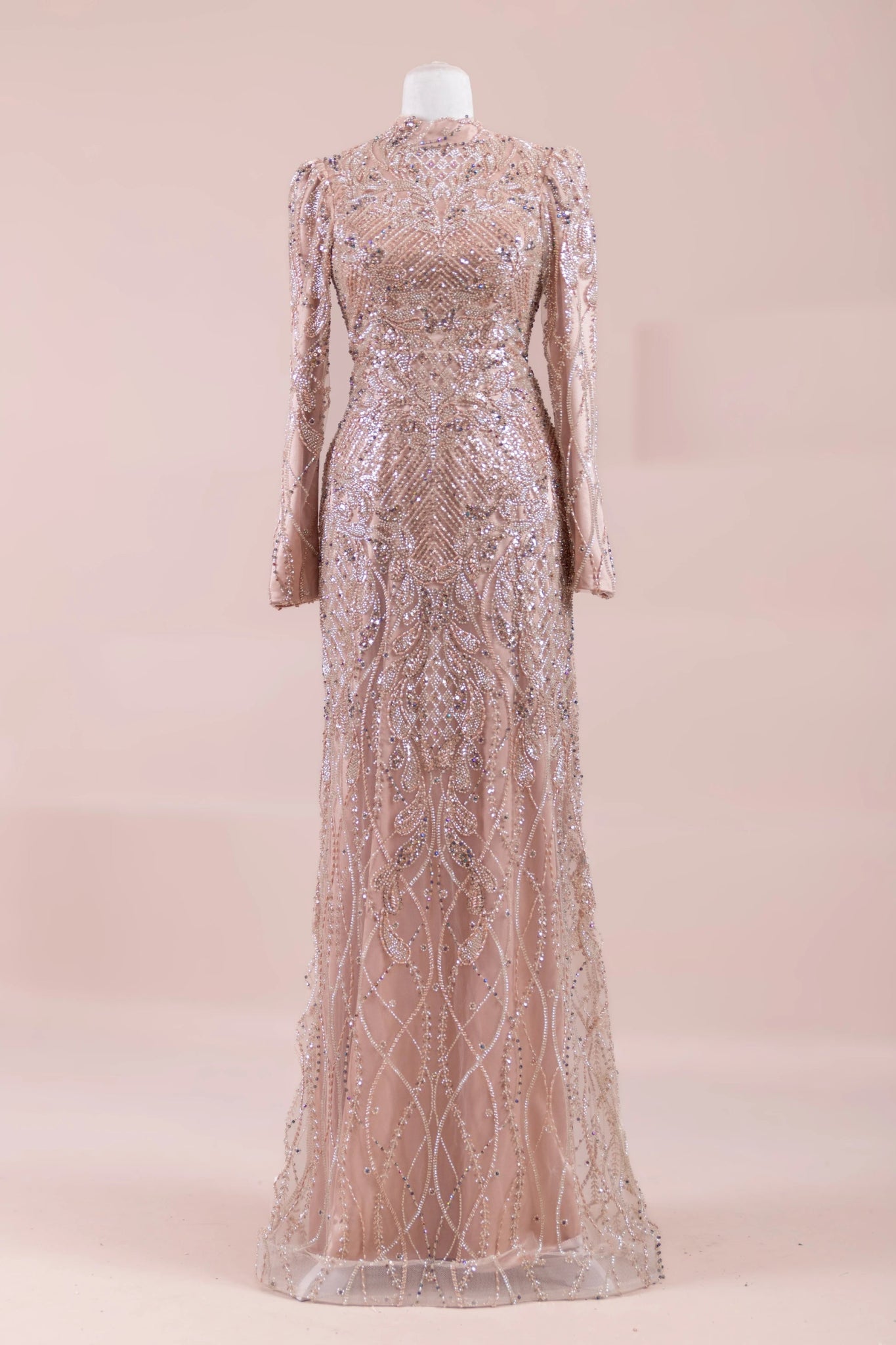 Sena Tesettür Abiye - FioraofDress - tesettur - abiye - Pudra - 38 - hijab - evening - dress