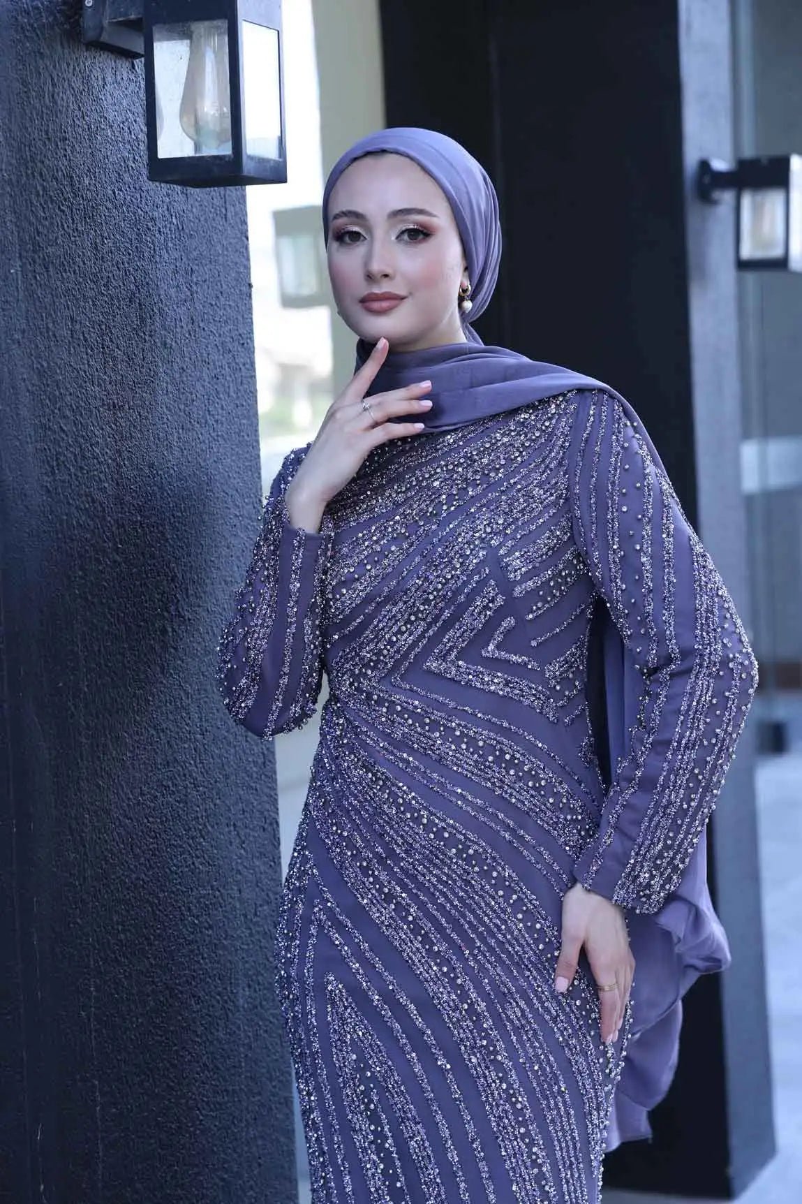 Senna Tesettür Abiye - FioraofDress - tesettur - abiye - 38 - LİLAA - hijab - evening - dress