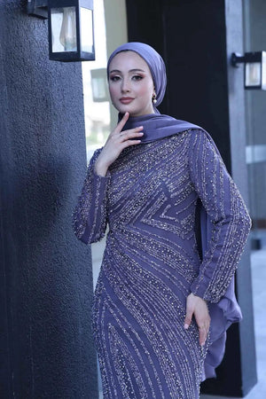 Senna Tesettür Abiye - FioraofDress - tesettur - abiye - 38 - LİLAA - hijab - evening - dress