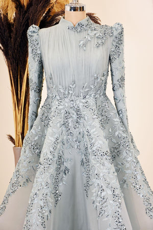 Serra Tesettür Abiye - FioraofDress - tesettur - abiye - mint - 38 - hijab - evening - dress