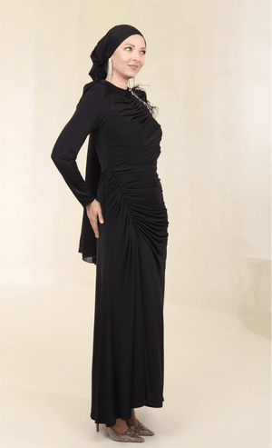 Setri Tesettür Abiye - FioraofDress - tesettur - abiye - 44 - Siyahh - hijab - evening - dress