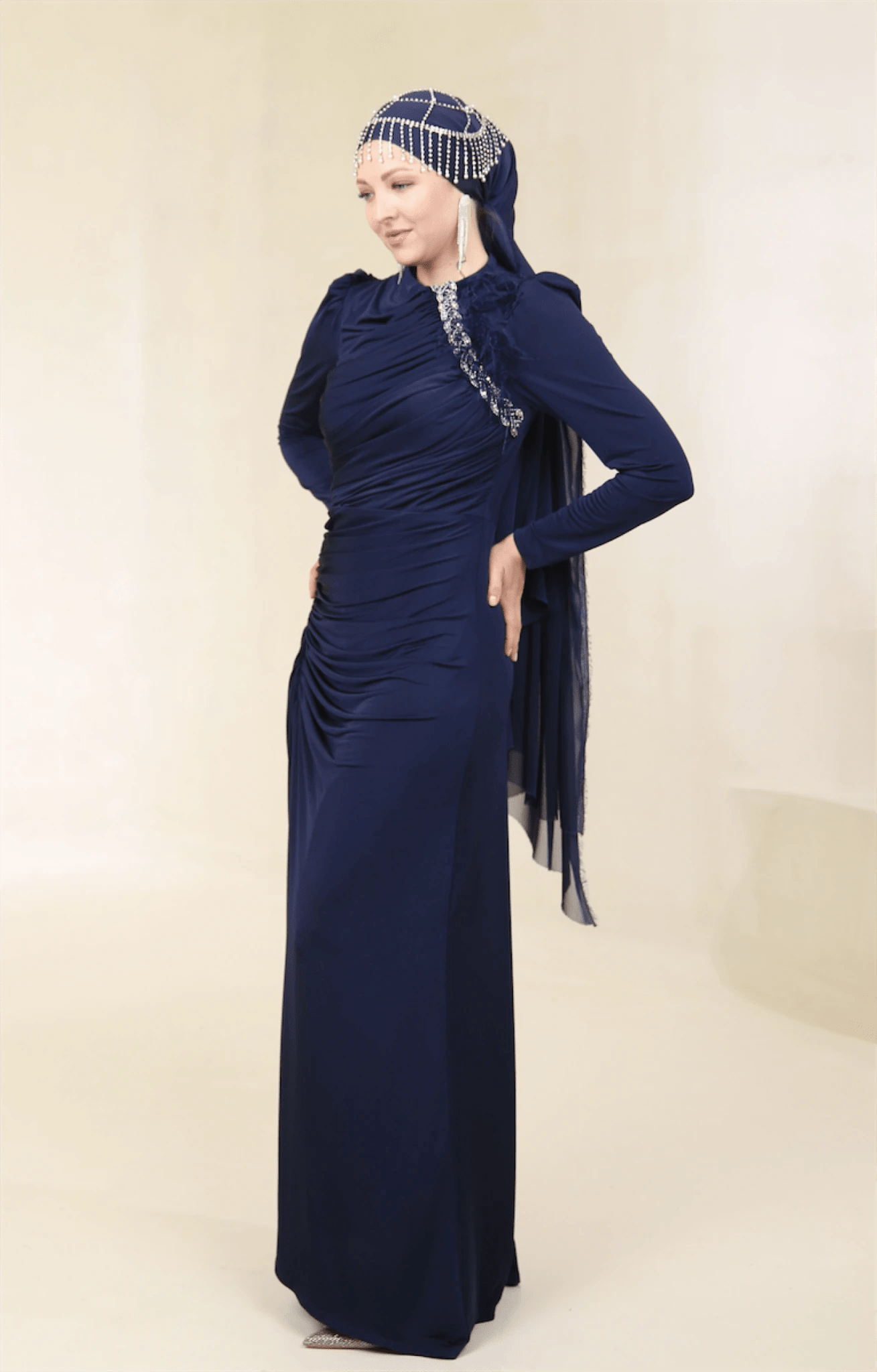 Setri Tesettür Abiye - FioraofDress - tesettur - abiye - 44 - lacivert - hijab - evening - dress