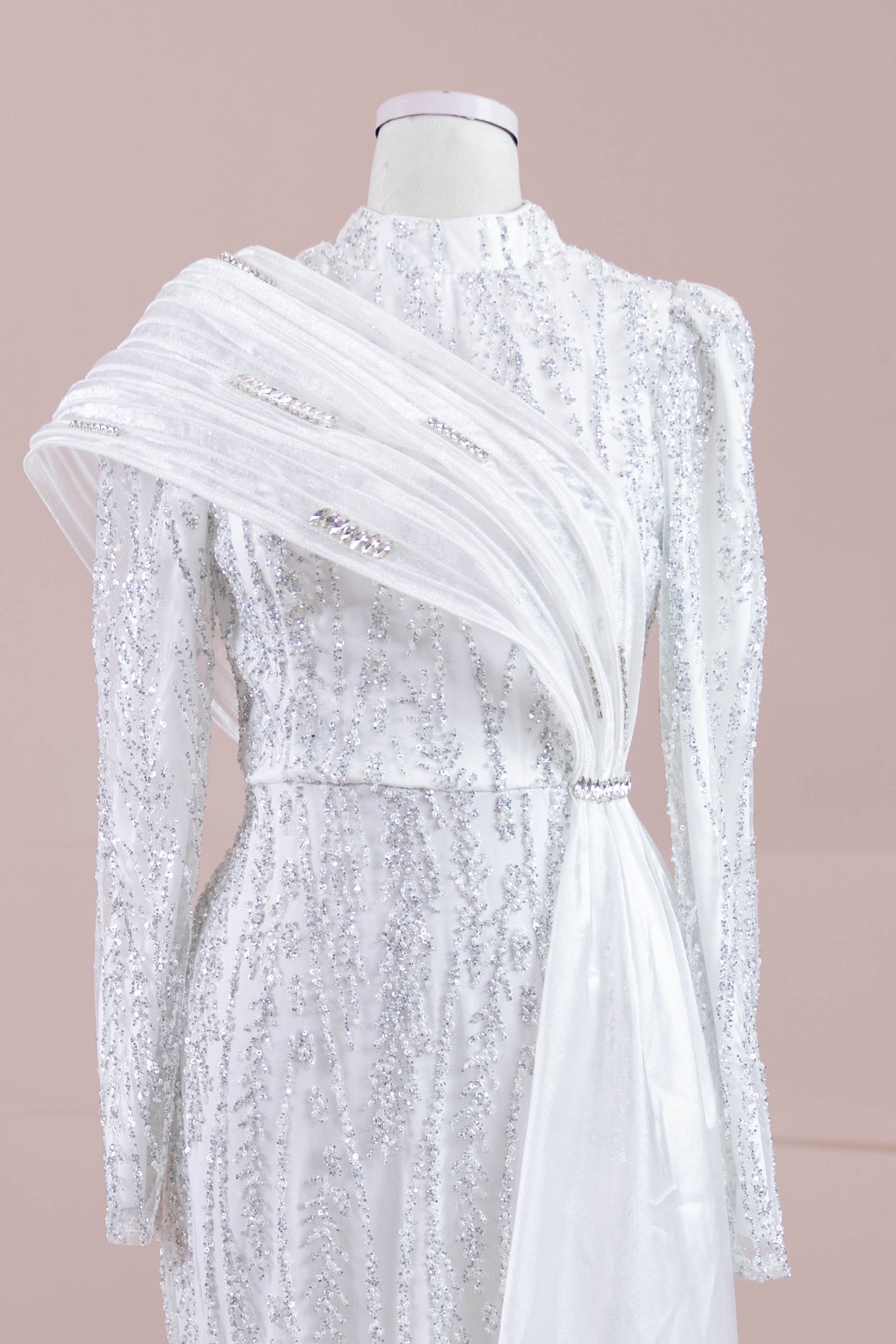 Silü Tesettür Abiye - FioraofDress - tesettur - abiye - Beyaz - 38 - hijab - evening - dress