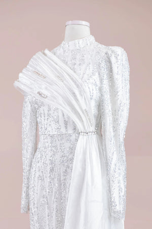 Silü Tesettür Abiye - FioraofDress - tesettur - abiye - Beyaz - 38 - hijab - evening - dress