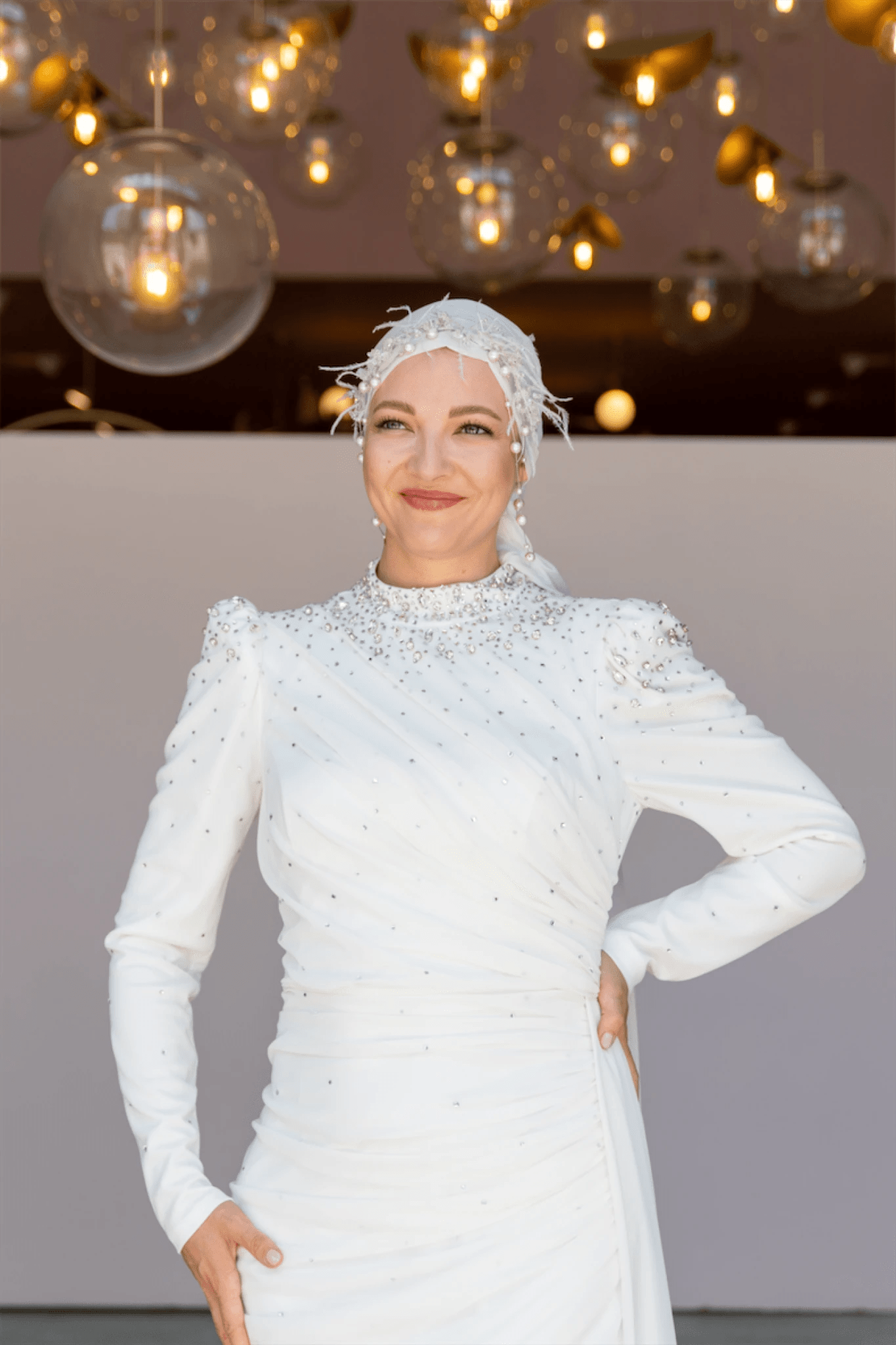 Stoneart Tesettür Abiye - FioraofDress - tesettur - abiye - 44 - Ekru - hijab - evening - dress