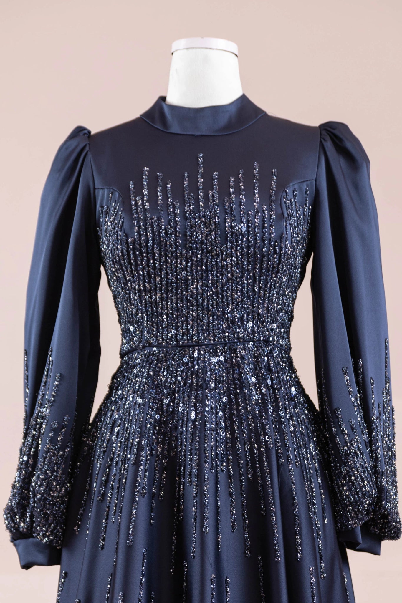 Su Abiye - FioraofDress - tesettur - abiye - 38 - LACİVERT - hijab - evening - dress