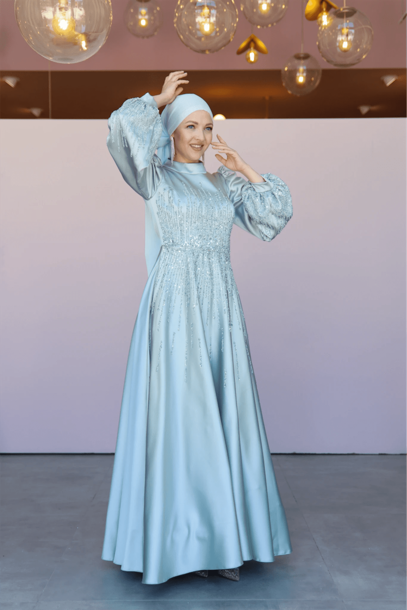 Su Tesettür Abiye - FioraofDress - tesettur - abiye - 46 - bebe - mavisi - hijab - evening - dress