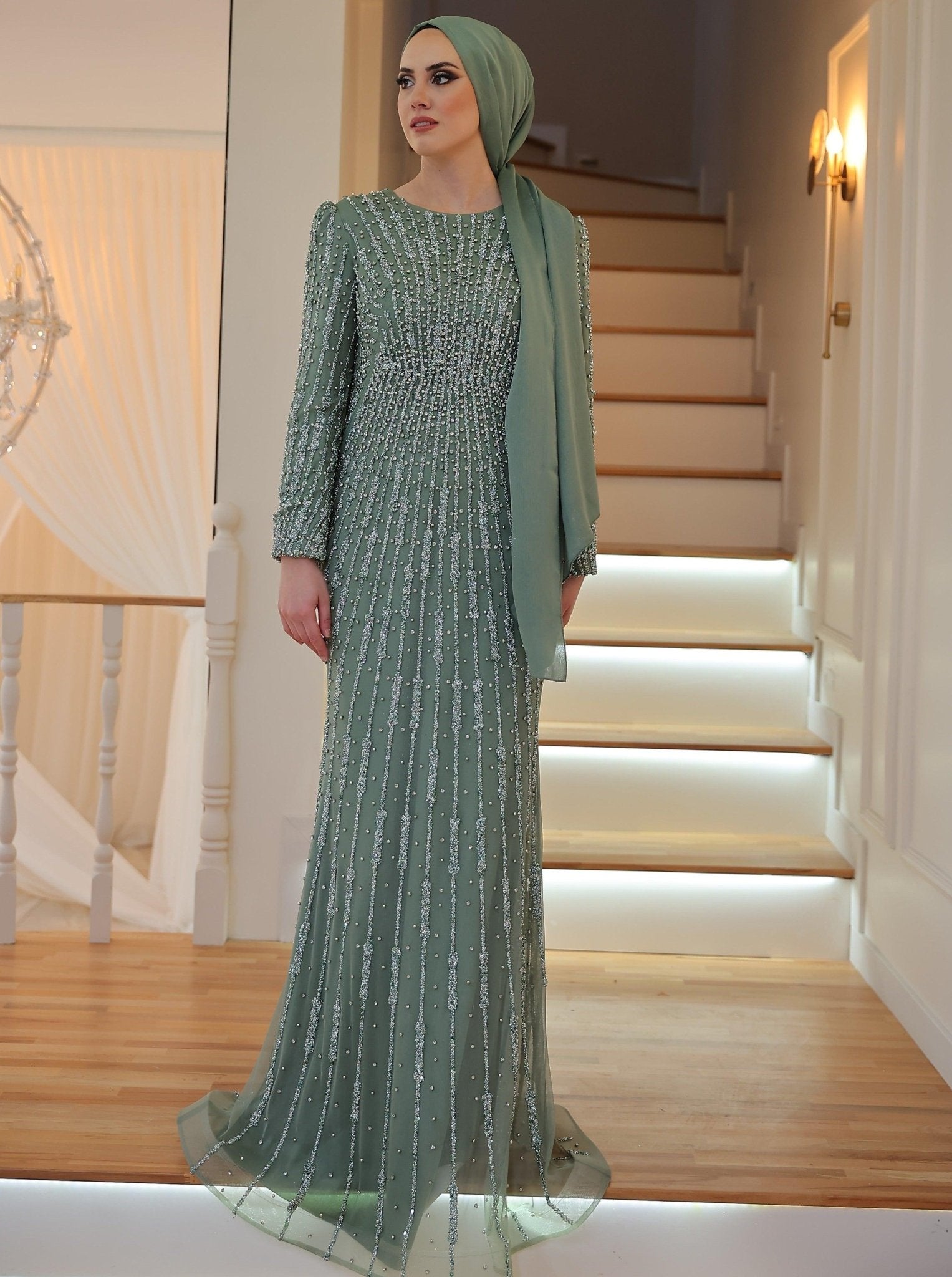 Su Tesettür Abiye - FioraofDress - tesettur - abiye - 48 - Mürdüm - hijab - evening - dress