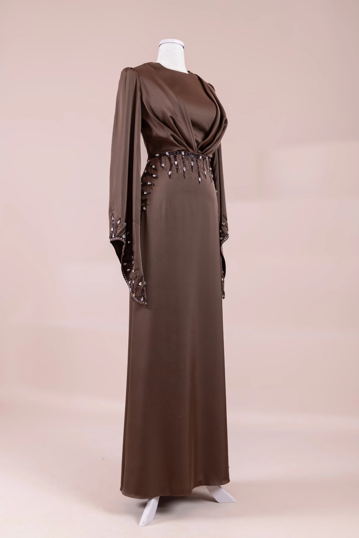 Sue Tesettür Abiye - FioraofDress - tesettur - abiye - Mocha - 38 - hijab - evening - dress