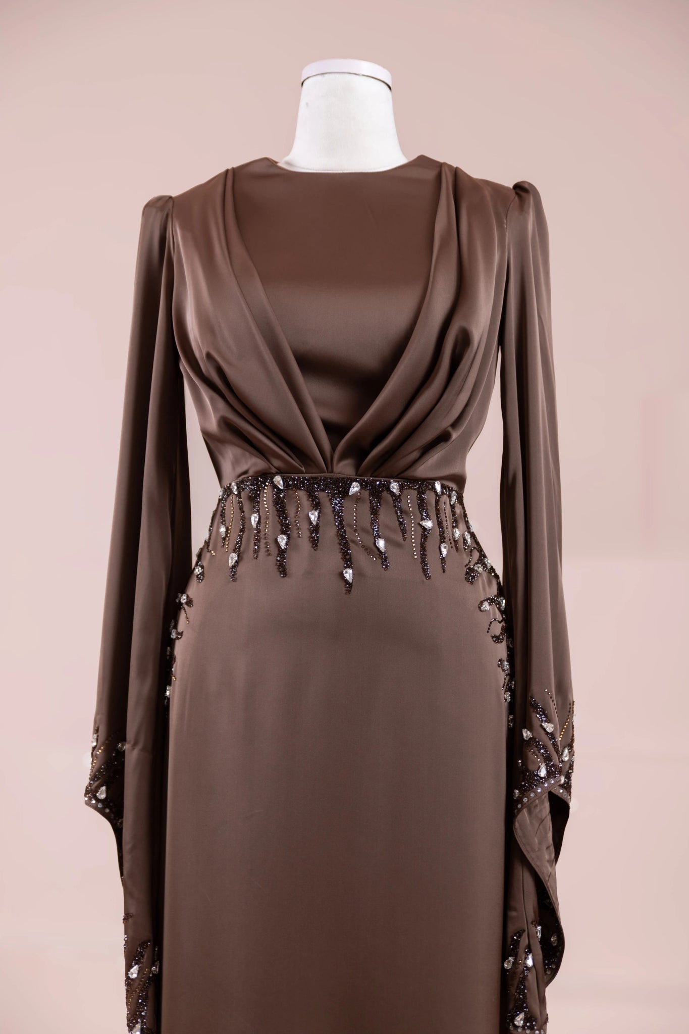 Sue Tesettür Abiye - FioraofDress - tesettur - abiye - Mocha - 38 - hijab - evening - dress