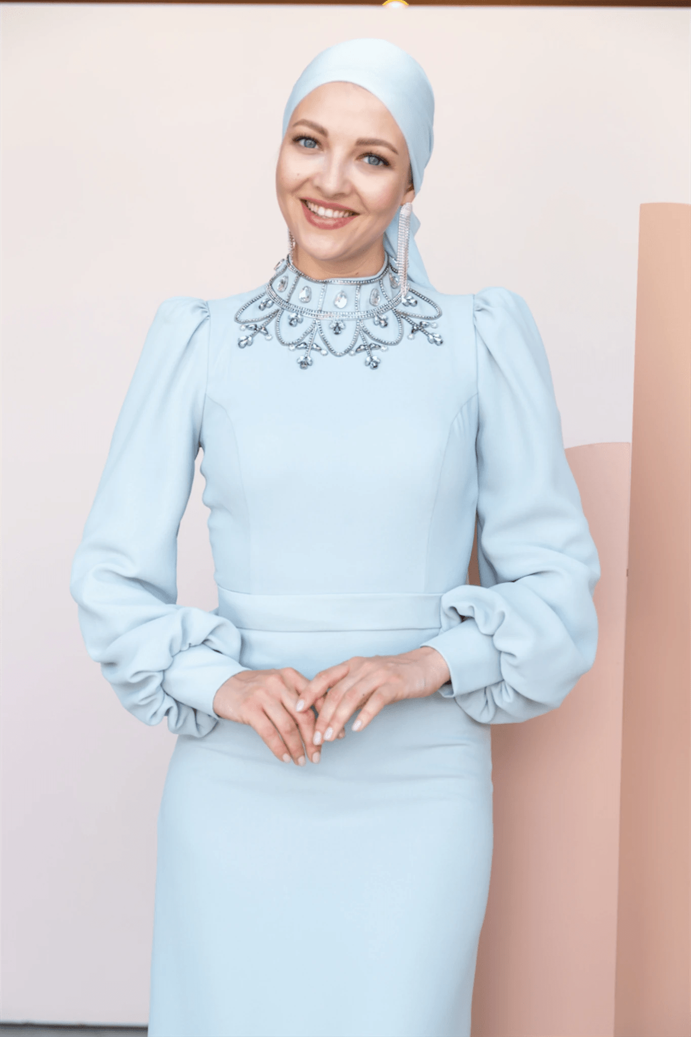 Taçmahal Tesettür Abiye - FioraofDress - tesettur - abiye - 46 - Mavii - hijab - evening - dress