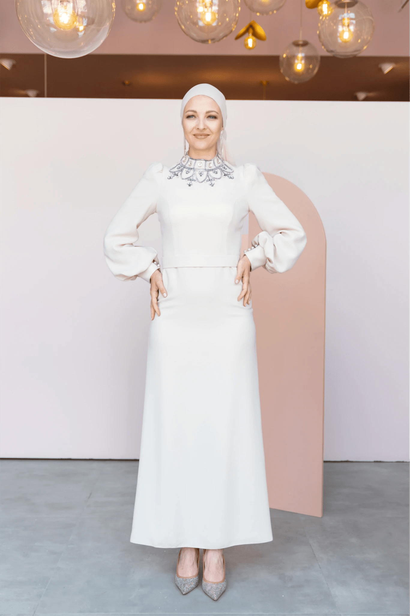 Taçmahal Tesettür Abiye - FioraofDress - tesettur - abiye - 46 - BEJ - hijab - evening - dress