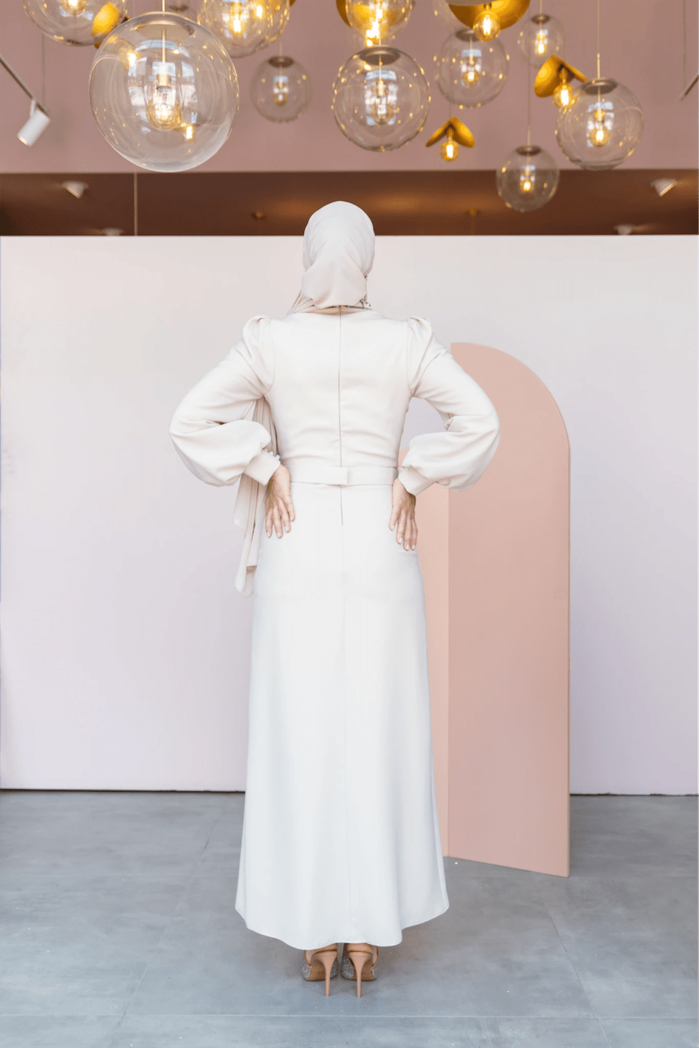 Taçmahal Tesettür Abiye - FioraofDress - tesettur - abiye - 46 - BEJ - hijab - evening - dress