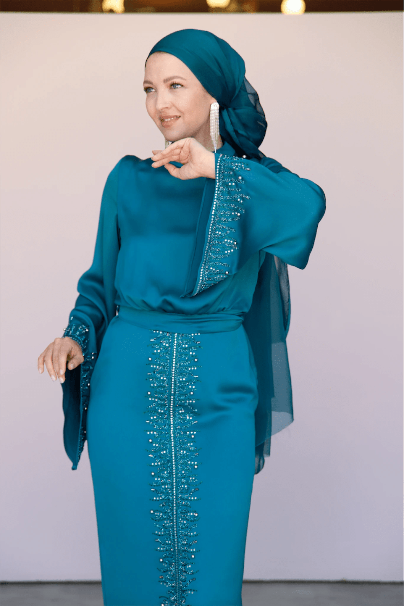 Thai Tesettür Abiye - FioraofDress - tesettur - abiye - 44 - PETROL - hijab - evening - dress