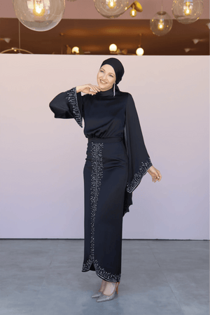 Thai Tesettür Abiye - FioraofDress - tesettur - abiye - 44 - Siyahh - hijab - evening - dress