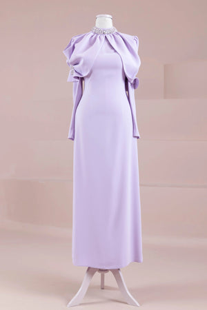Tilu Tesettür Abiye - FioraofDress - tesettur - abiye - lila - 38 - hijab - evening - dress