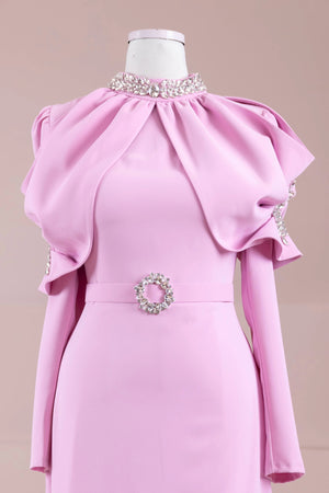 Tilu Tesettür Abiye - FioraofDress - tesettur - abiye - PEMBE - 38 - hijab - evening - dress