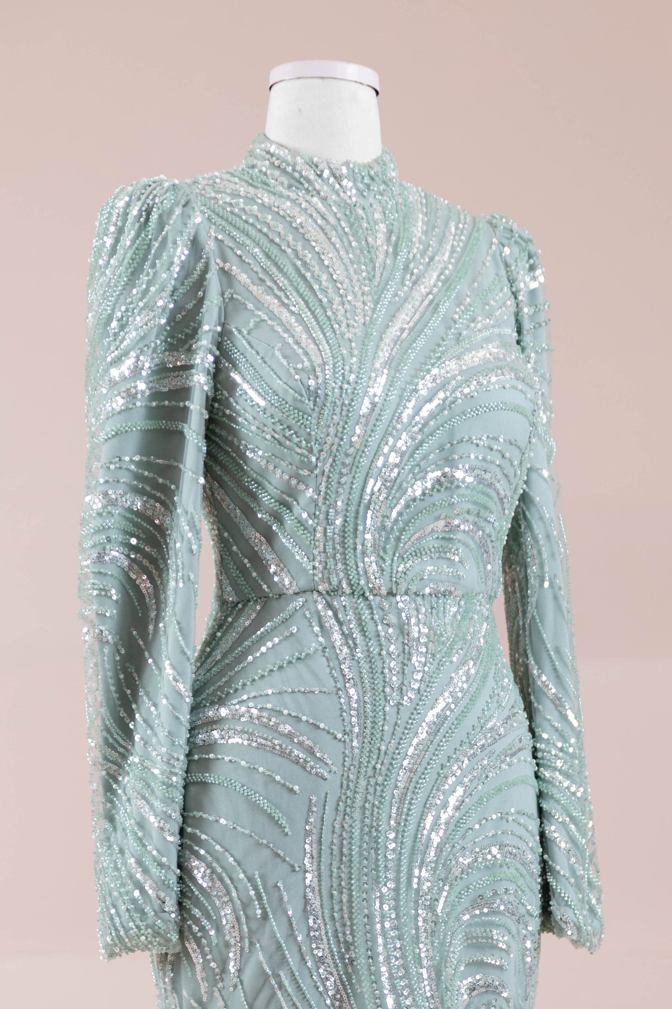 Tira Tesettür Abiye - FioraofDress - tesettur - abiye - mint - 38 - hijab - evening - dress