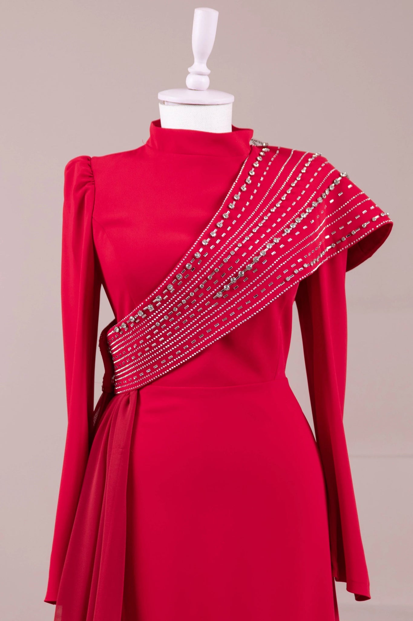 Valen Tesettür Abiye - FioraofDress - tesettur - abiye - Kırmızı - 38 - hijab - evening - dress