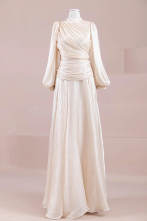 Vela Tesettür Abiye - FioraofDress - tesettur - abiye - Taş Renk - 38 - hijab - evening - dress