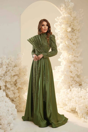 Violet Tesettür Abiye - FioraofDress - tesettur - abiye - zümrüt - 38 - hijab - evening - dress