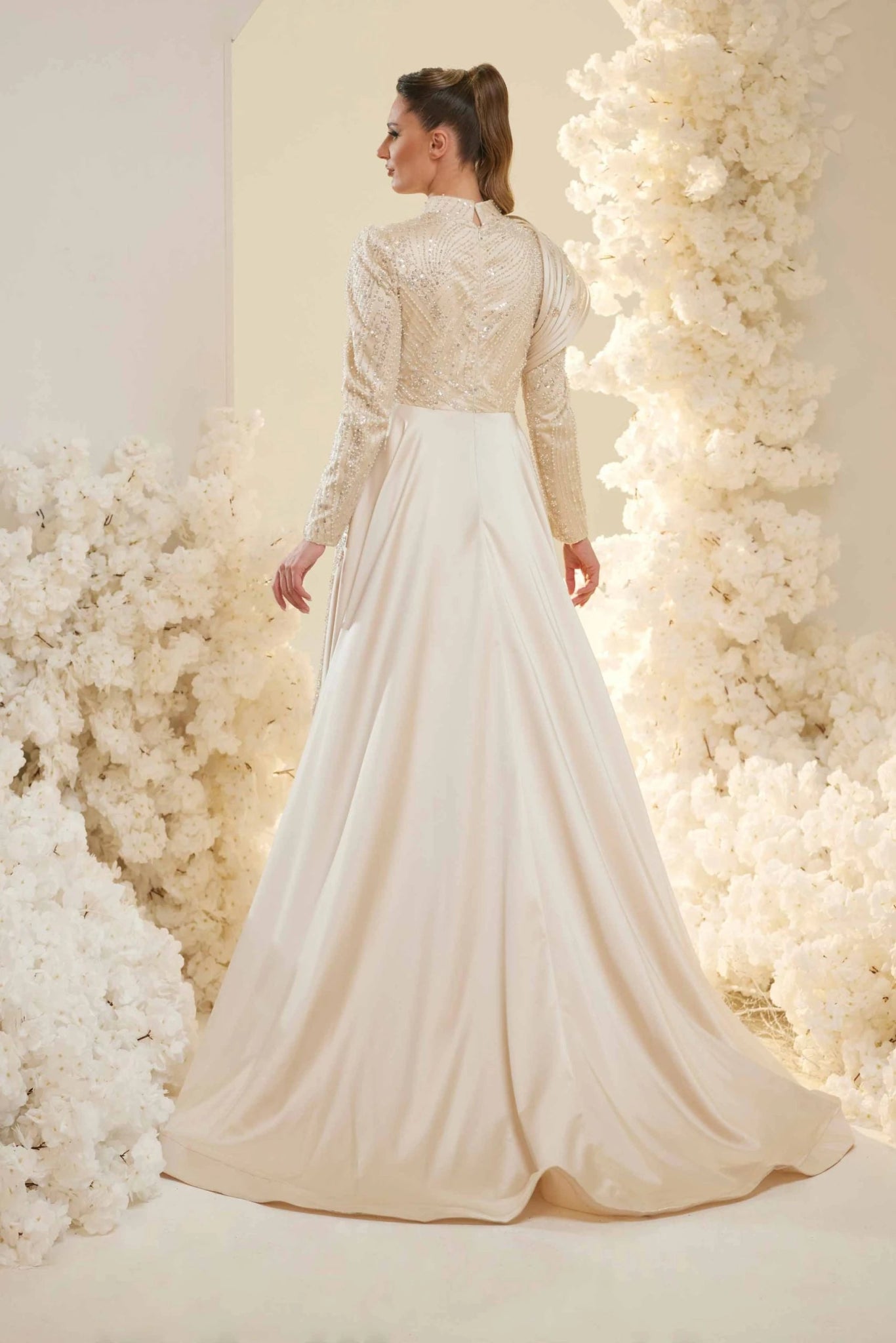 Violet Tesettür Abiye - FioraofDress - tesettur - abiye - GOLD - 38 - hijab - evening - dress