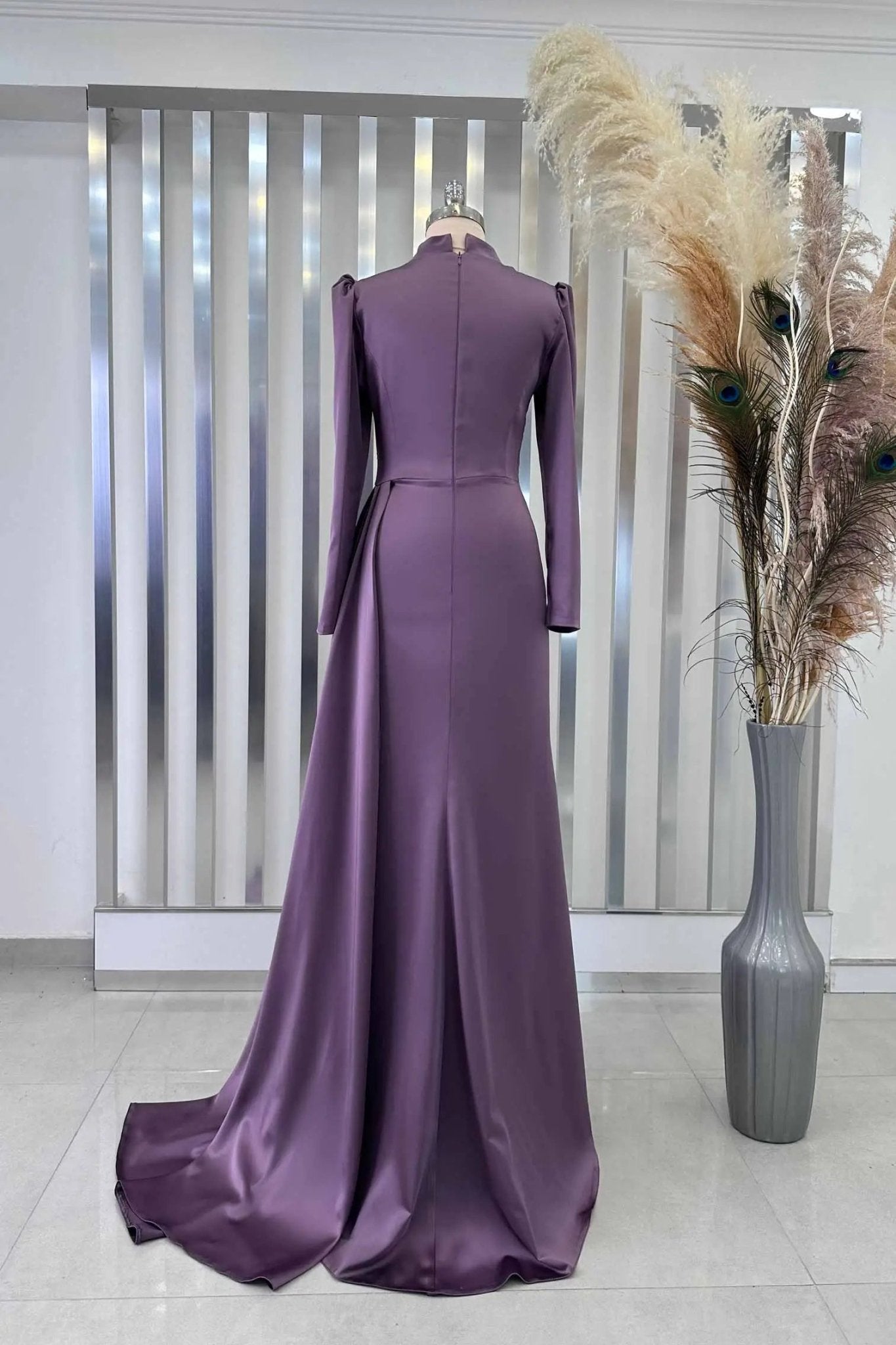 Yaprak Tesettür Abiye - FioraofDress - tesettur - abiye - LİLA - 38 - hijab - evening - dress