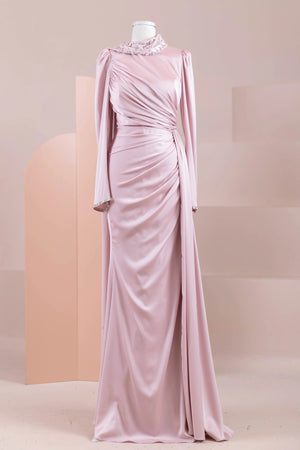 Ziri Tesettür Abiye - FioraofDress - tesettur - abiye - Pudra - 36 - hijab - evening - dress
