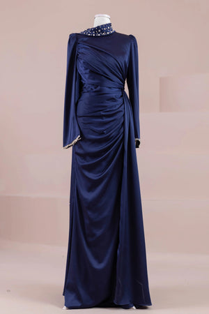 Ziri Tesettür Abiye - FioraofDress - tesettur - abiye - lacivert - 36 - hijab - evening - dress